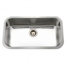 Hamat ENT-3218S-20 - Enterprise 32'' Undermount Stainless Steel Large Single Bowl Kitchen Sink, 18 Gauge