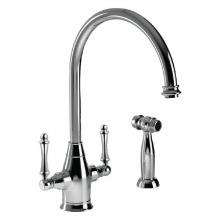 Hamat EXDH-4000-PC - Exeter Traditional Brass Faucet with Side Spray in Polished Chrome