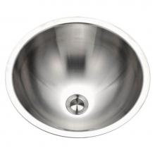 Hamat HAL-17RLU-1 - Halo 17'' Conical Undermount Stainless Steel Lavatory Sink