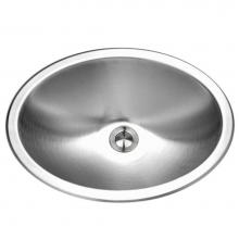 Hamat HAL-1814LT-1 - Halo 18'' Topmount Stainless Steel Oval Bowl Lavatory Sink