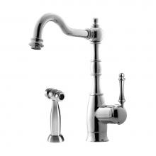 Hamat NOSP-4000-PC - Nottingham Traditional Brass Single Lever Faucet with Side Spray in Polished Chrome