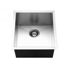 Hamat PADA-1718BU-5-1 - Prizm 17'' ADA Zero Radius Undermount Stainless Steel Sink, 5'' Depth