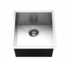 Hamat PADA-1718BU-5.5-1 - Prizm 17'' ADA Zero Radius Undermount Stainless Steel Sink, 5-1/2'' Depth