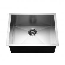 Hamat PADA-2318SU-5-1 - Prizm 23'' ADA Zero Radius Undermount Stainless Steel Sink, 5'' Depth