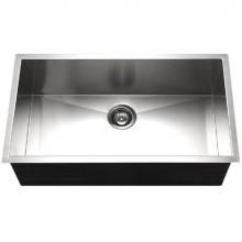 Hamat PRI-3218S - Prizm 32'' Undermount Large Single Bowl Kitchen Sink