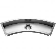 Hamat PRI-3312BT - Prizm 33'' Undermount Stainless Steel Curved Bowl Bar/Prep Sink