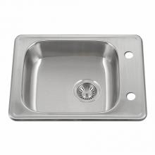 Hamat TADA-2217ST-6-1-1 - Revive 22'' ADA Topmount Stainless Steel 1-hole Sink, 6'' Depth