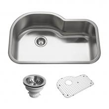 Hamat VIL-3221ST - Villa 32'' Topmount Offset Single Bowl Kitchen Sink