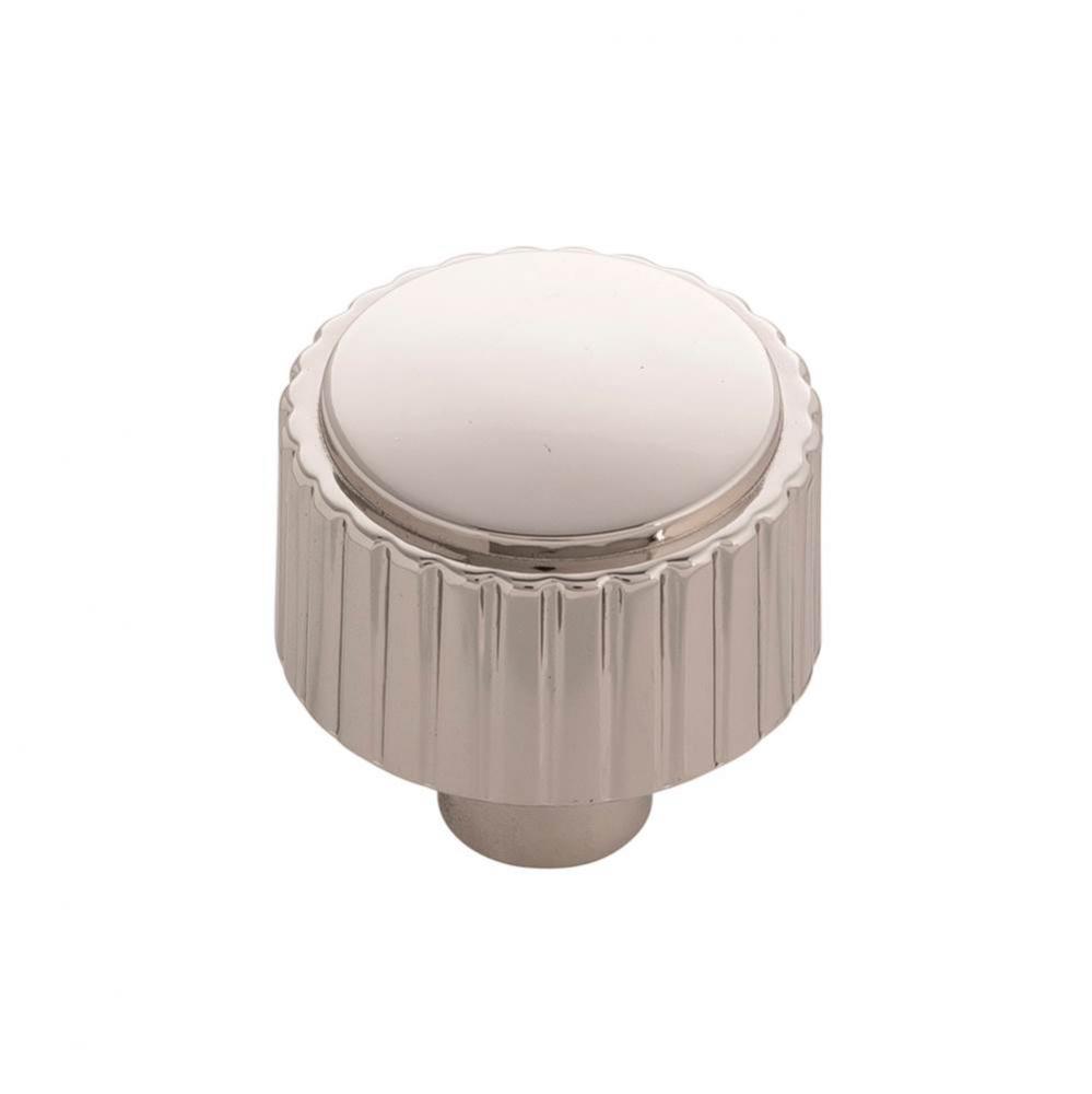 Sinclaire Collection Knob 1-1/4 Inch Diameter Polished Nickel Finish (10 Pack)