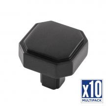 Belwith Keeler B076895-MB-10B - Monroe Collection Knob 1-5/16 Inch x 1-5/16 Inch Matte Black Finish (10 Pack)