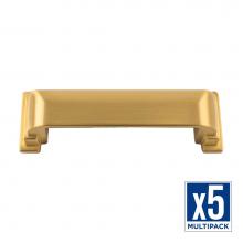 Belwith Keeler B077958BGB-5B - Brighton Collection Cup Pull 3-3/4 Inch (96mm) Center to Center Brushed Golden Brass Finish (5 Pac
