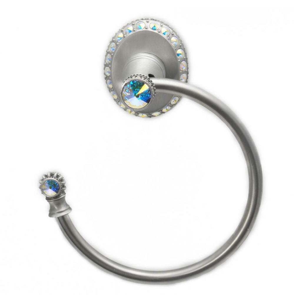 Cache Ii Swing Towel Smooth Ring Left w/ Swarovski Crystals