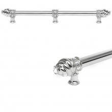 Carpe Diem Hardware 1673R-22 - Acanthus Ii 24'' O.C. Approx Towel Bar Rosette Style w/ 5/8'' Reeded Center