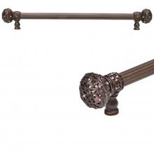 Carpe Diem Hardware 1503R-27 - Oracle 24'' O.C. Approx Towel Bar w/ 5/8'' Reeded Center