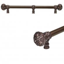 Carpe Diem Hardware 5697-2 - Juliane Grace 12'' O.C.Approx w/ 5/8'' Smooth Center Long Pull Large Finial w/