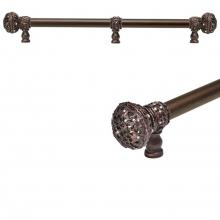 Carpe Diem Hardware 5698-2 - Juliane Grace 18'' O.C. Approx w/ 5/8'' Smooth Center Long Pull Large Finial w