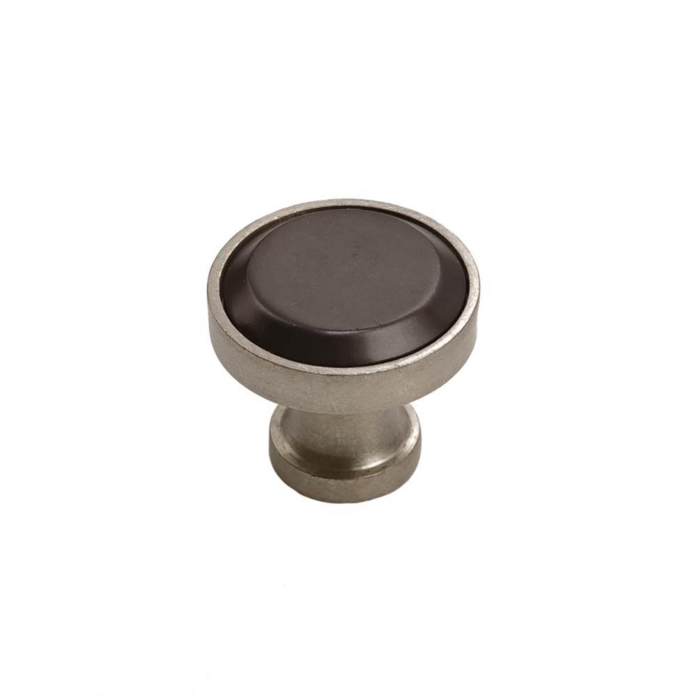 Contemporary Round Knob, Platinum Espresso