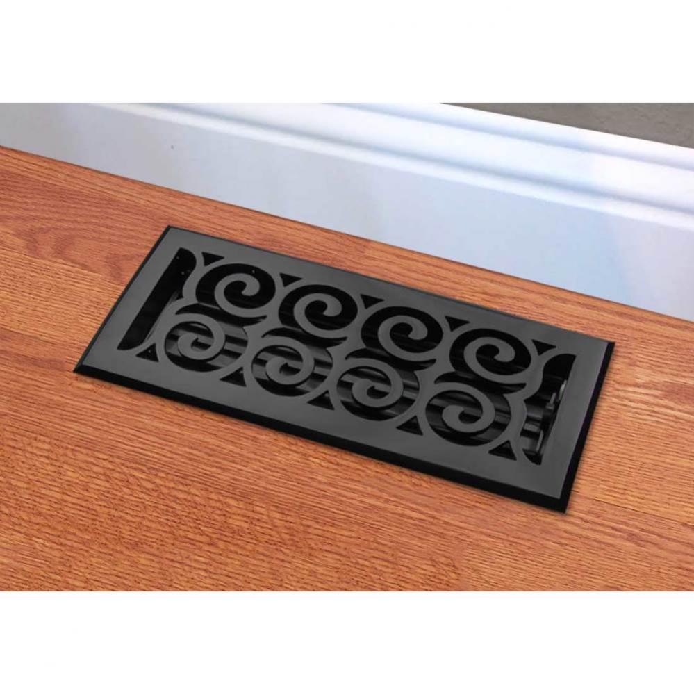 Cast Iron Vent - Any Style - Black - 4'' x 10'', Black