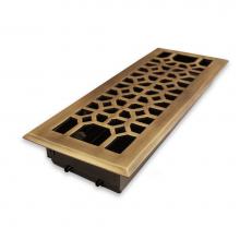 Coastal Bronze 01-410-C-05 - Cast Brass Vent - Any Style/Finish - 4'' x 10'', Antique Brass