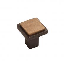 Coastal Bronze 02-602-EC - Contemporary Square Flat Knob, Espresso Champagne