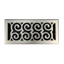 Coastal Bronze 07-410-C-15 - Cast Brass Vent - Any Style/Finish - 4'' x 10'', Brushed Nickel