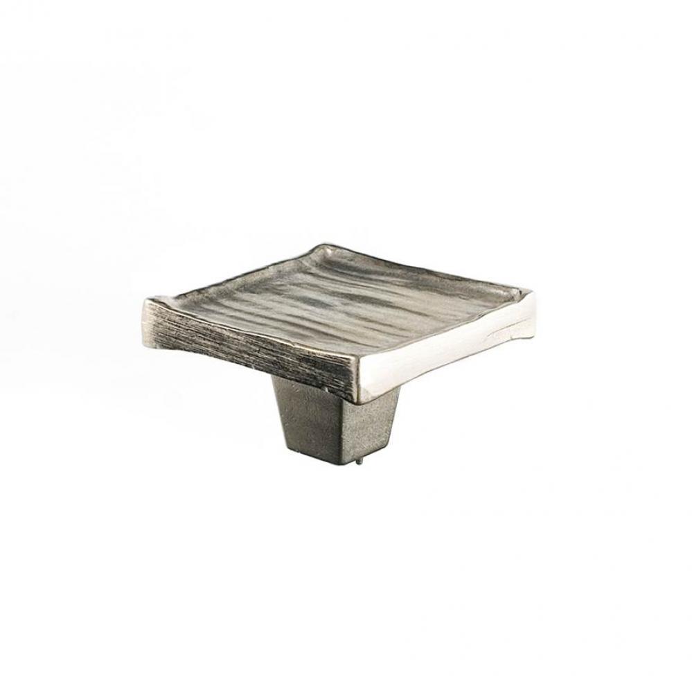 Forged 3 Square Knob 2 Inch - Satin Nickel