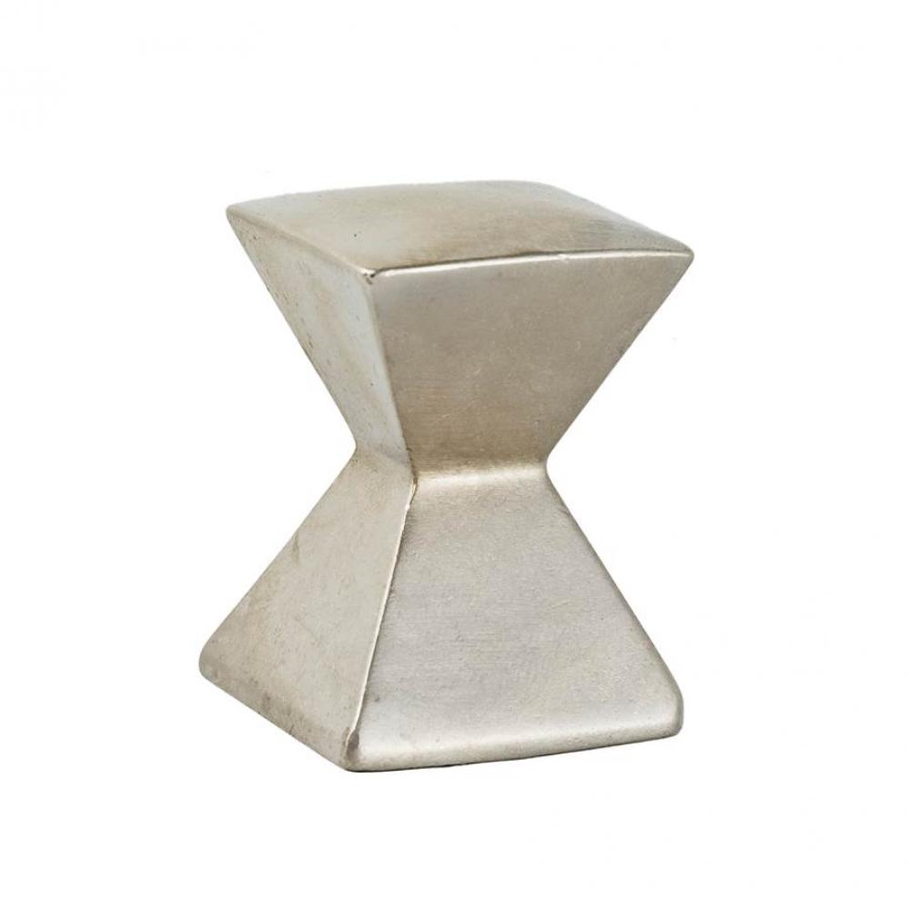 Forged 2 Large Square Knob 1 1/8 Inch - Satin Nickel