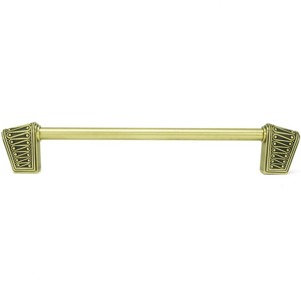 Rivoli 14'' CC Appliance Pull; Burnish Brass Plate