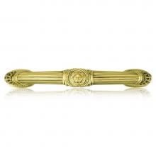 Edgar Berebi 9717FG - 6'' C To C Empire Pull W/ Horizontal Lion Motif; Florentine Gold Finish