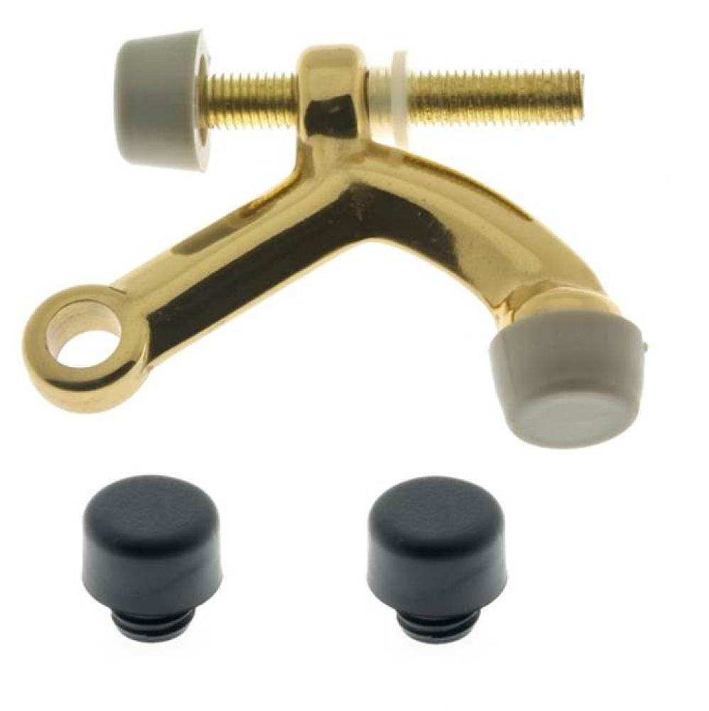 Solid Brass Hinge Pin Stop Polished Brass No Lacquer