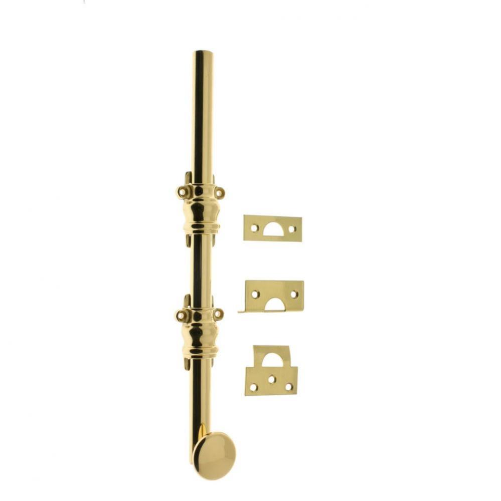 8'' Ornamental Bolt 11/16'' Dia. W/ 2'' Barrel Guide/Round Knob Poli