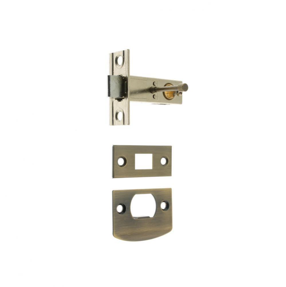 1-3/4'' Backset, Privacy Tubular Latch Antique Brass