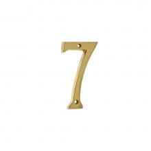 Idh 23027-003 - 4'' Cast Solid Brass Number: #7 Polished Brass