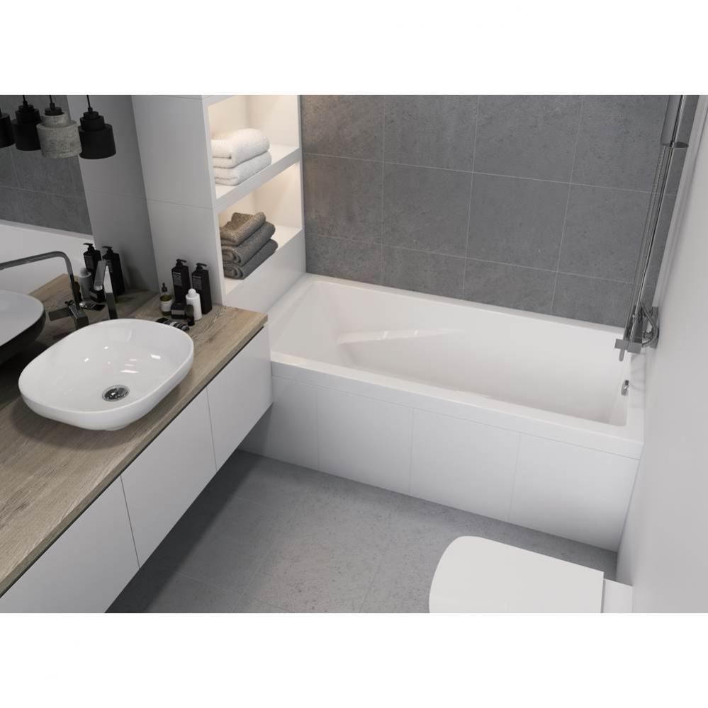 White Araya Alcove Whirlpool + Back Jets