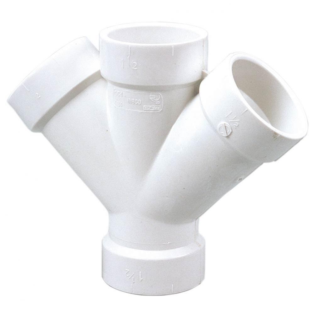 4834 4 HUB 45 DOUBLE WYE PVC