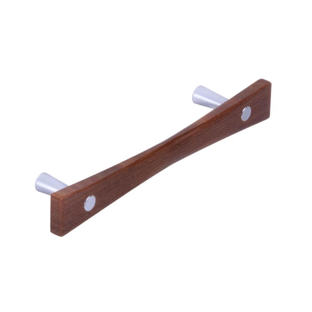 88942/96 Pull, Wood/Polished Chrome