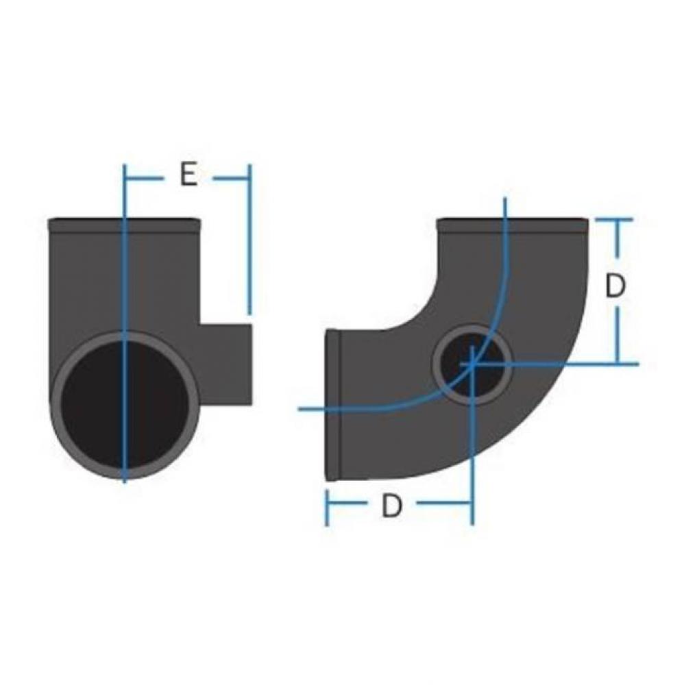 Nh 3 X 2 1/4 Bend W/2 Side Opening