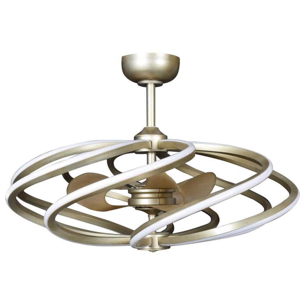 (l) 8-Light LED Pendant with Fan