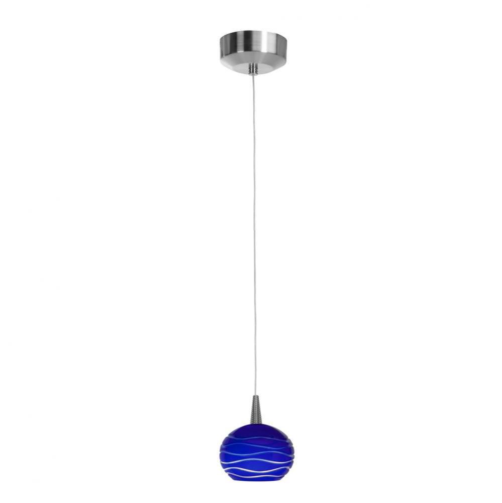 Tungsten LED Pendant With Sphere Etched Glass