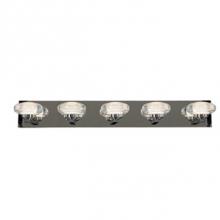 Access Lighting 63975LEDD-CH/ACR - 5-Light Dimmable LED Vanity