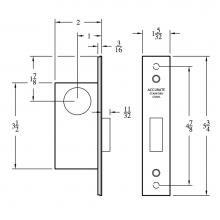 Accurate Lock And Hardware 336.1.US15 - Deadlock for use with cylinder one side only (cylinder not included)