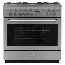 AGA AMPRO36DF-SS - 36'' AGA Professional Self-Cleaning Dual Fuel Range - Stainless Steel