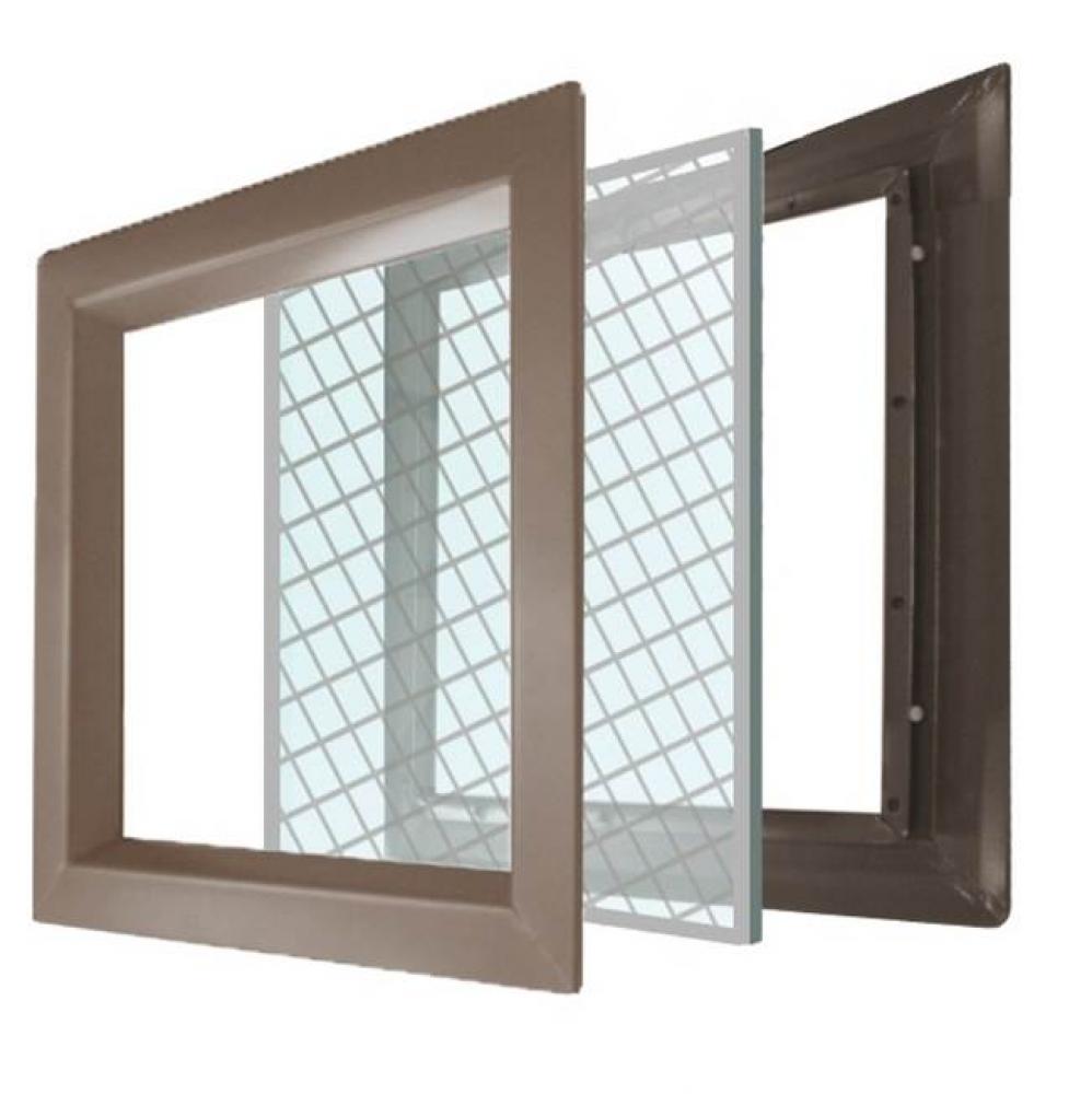 Beveled Vision Lite in Bronze with WireShield Glazing