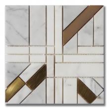 AKDO MB1203-ANGOH1 - Architetto Angolo Calacatta (H) w/ Brass