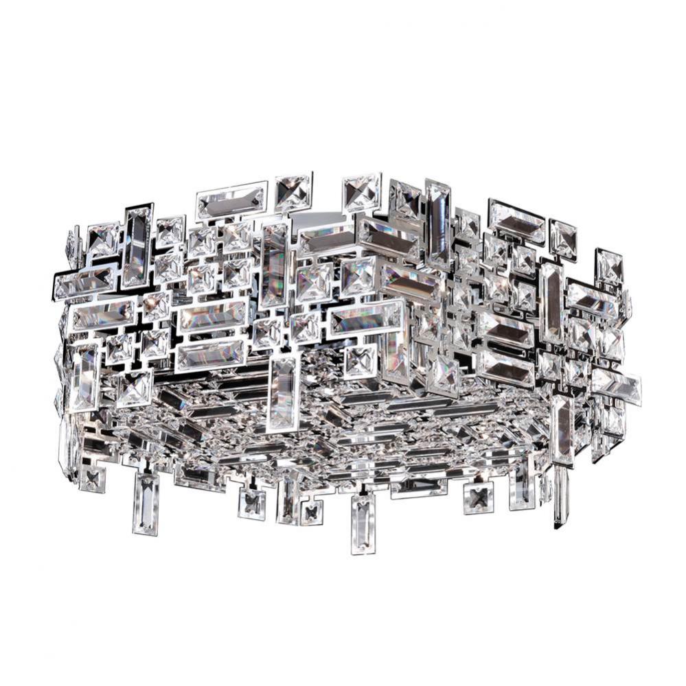 Vermeer 6 Light Hex Flush Mount