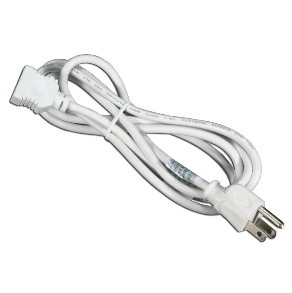 PRIORI White 6-Foot Power Cord for T2 Under Cabinet