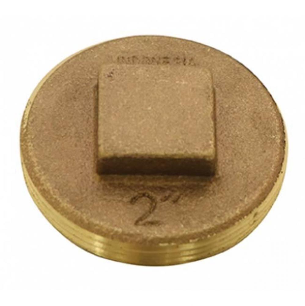 2204RSQH 4 BRASS CLEAN OUT PLUG RAISED SQ HD