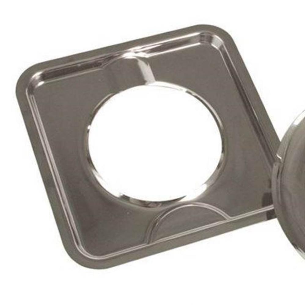 Drip Pan Square 7 3/4'' Chrome Gas