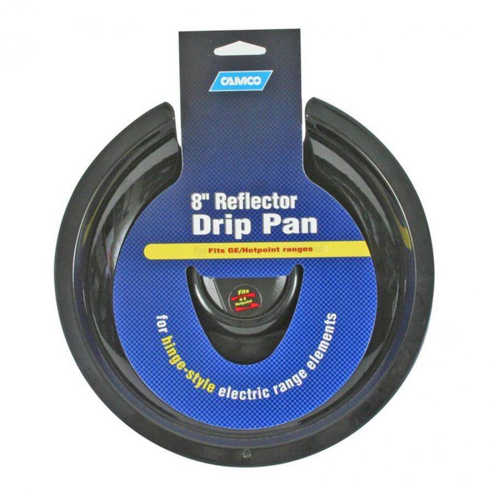 Drip Pan GE/HP 8'' Black Porcelain Electric