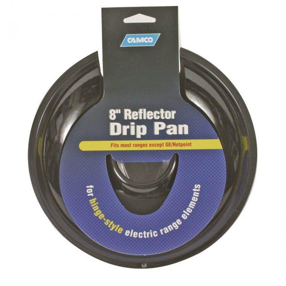 Drip Pan Universal 8'' Black Porcelain Electric